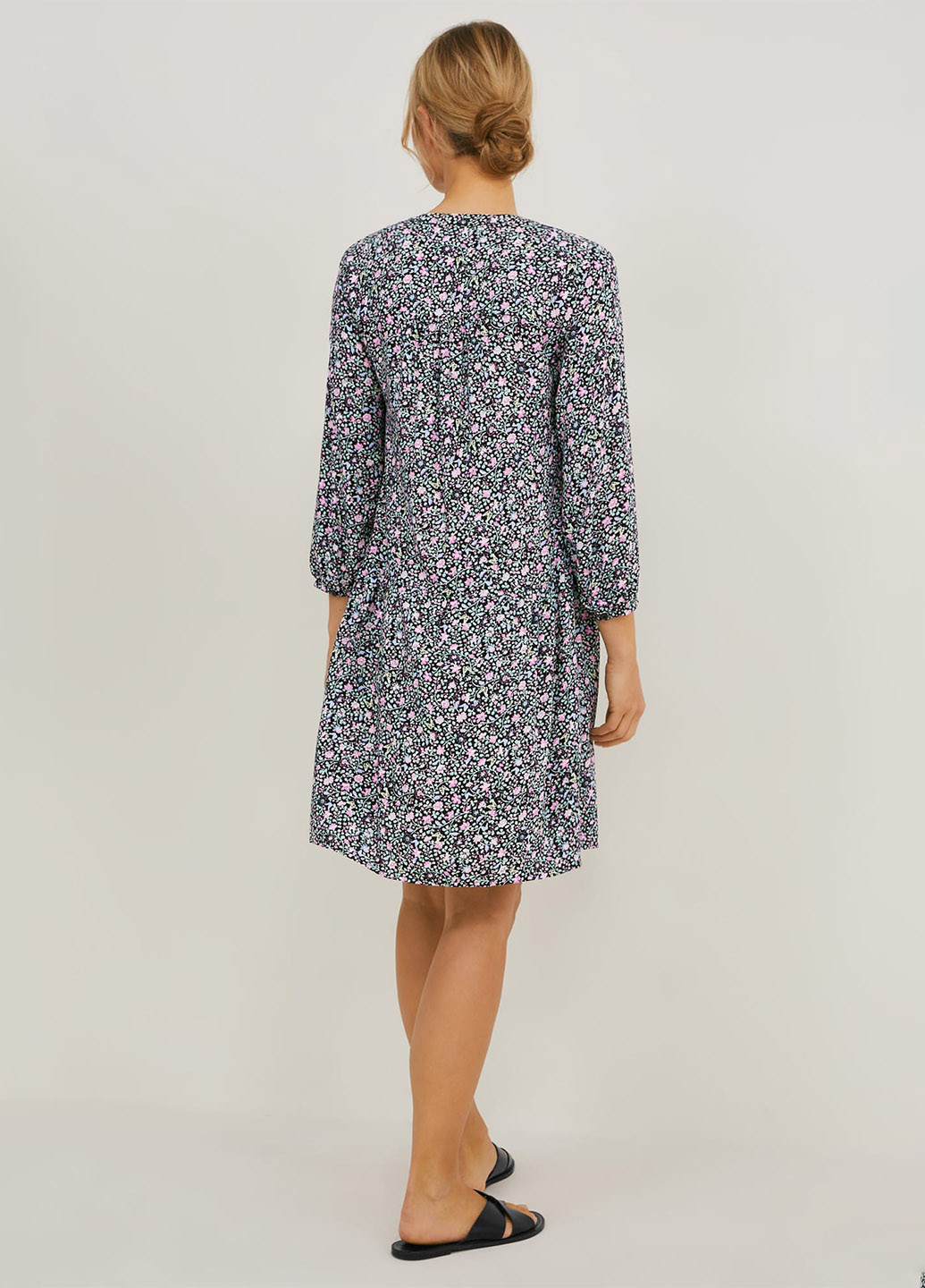 Комбинированное кэжуал платье C&A с цветочным принтом