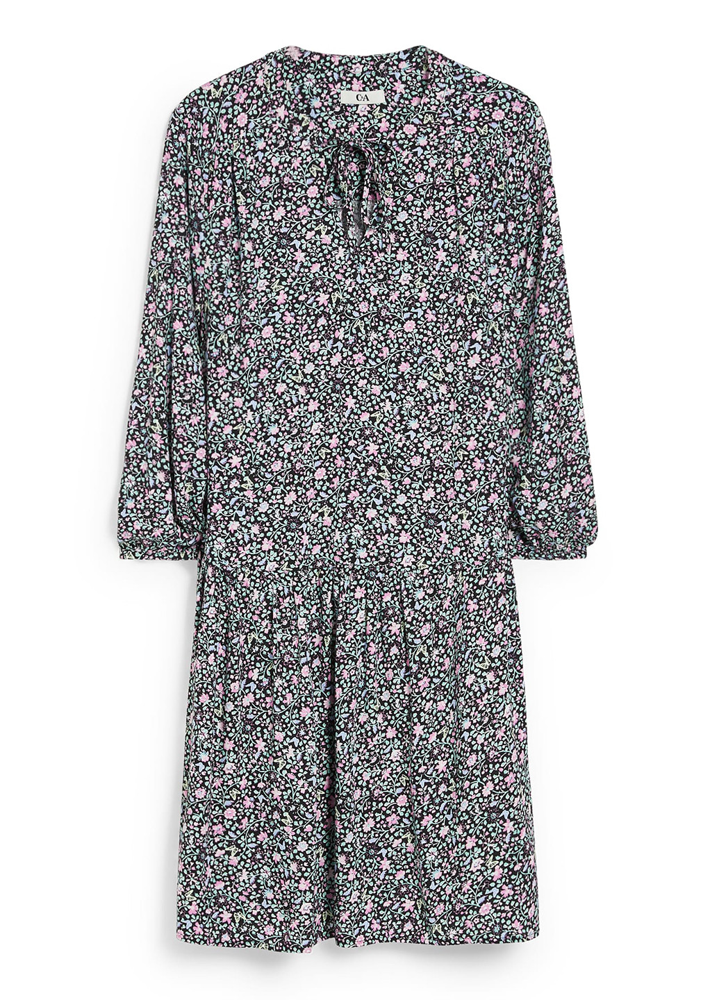 Комбинированное кэжуал платье C&A с цветочным принтом