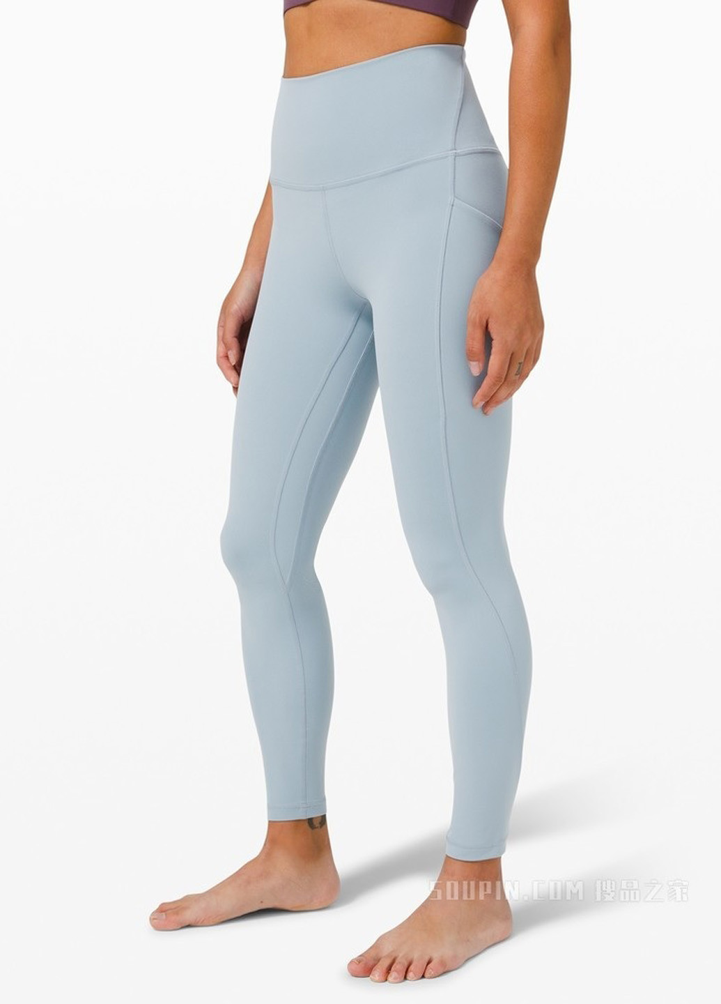 Светло-голубые демисезонные леггинсы Lululemon Athletica