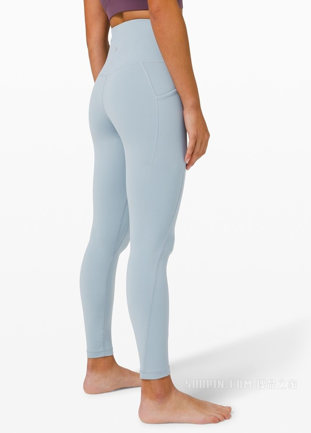 Светло-голубые демисезонные леггинсы Lululemon Athletica