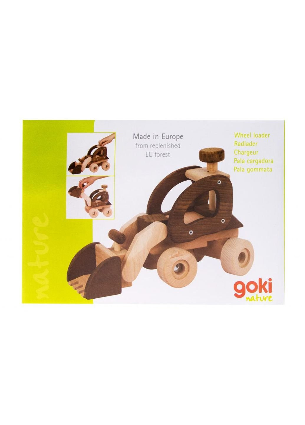 Машина деревянная Экскаватор (натуральный) (55910) Goki (254081300)