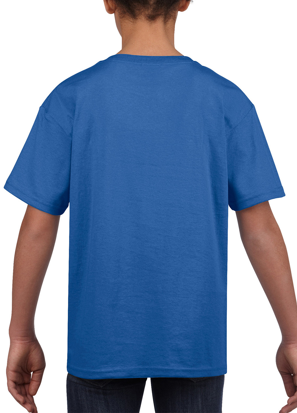 Васильковая летняя футболка с коротким рукавом Gildan