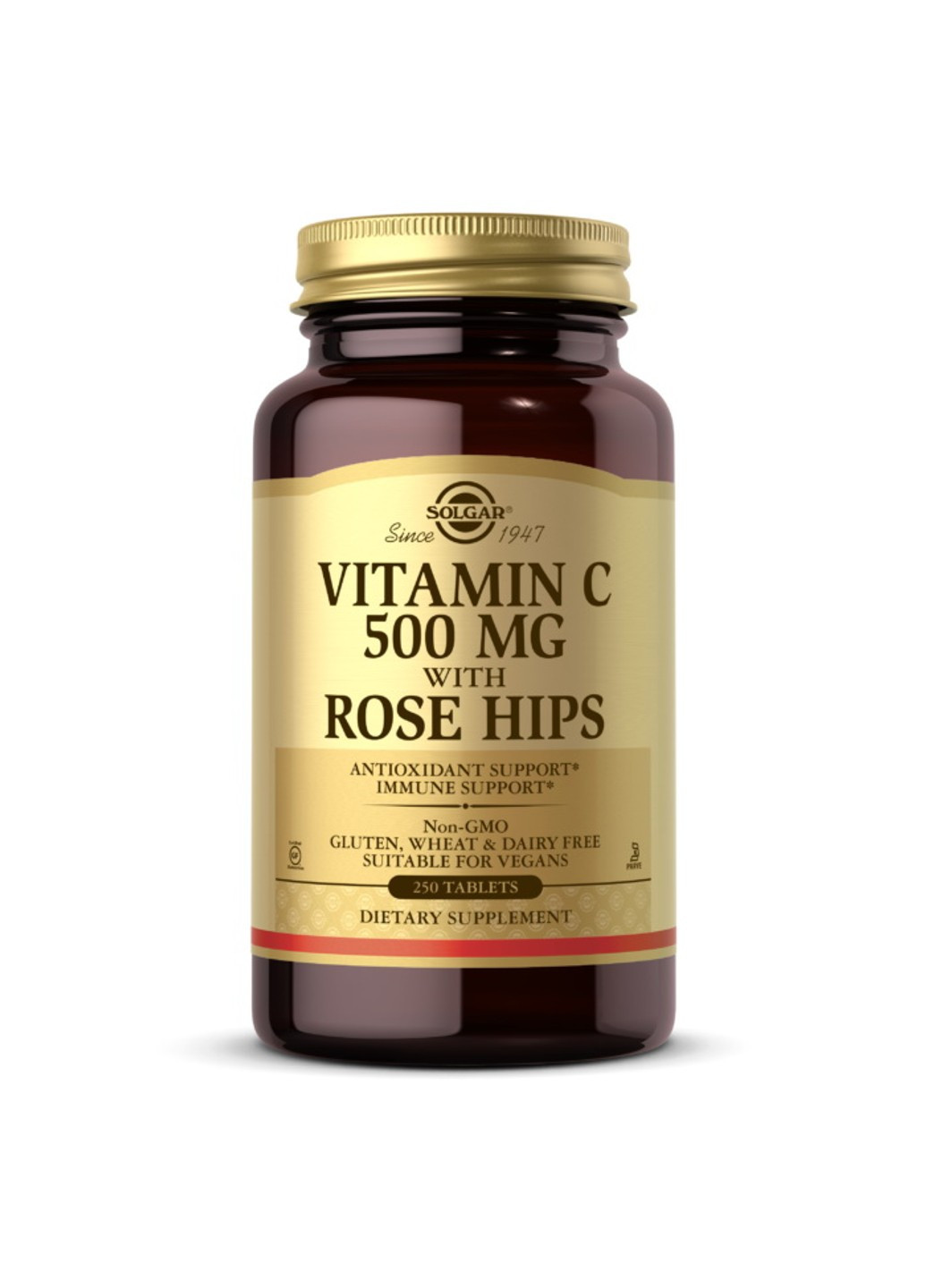 Витамин C Vitamin C 500 mg with Rose Hips 250 таблеток Solgar (255408798)