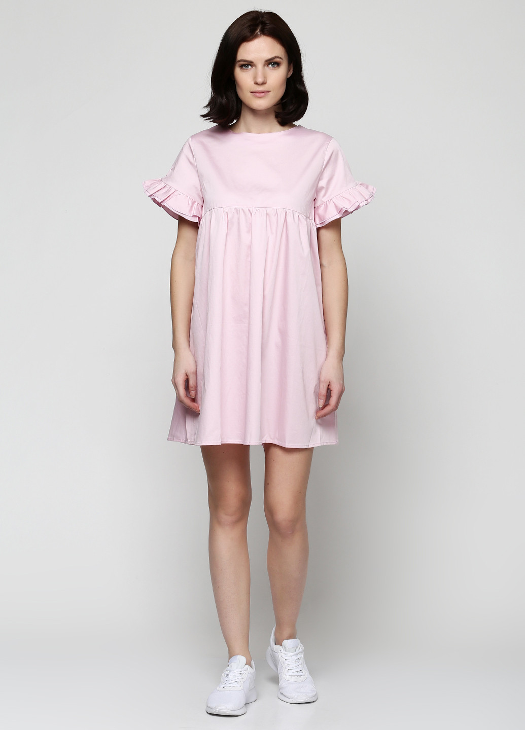 Розовое кэжуал платье Basic Story однотонное
