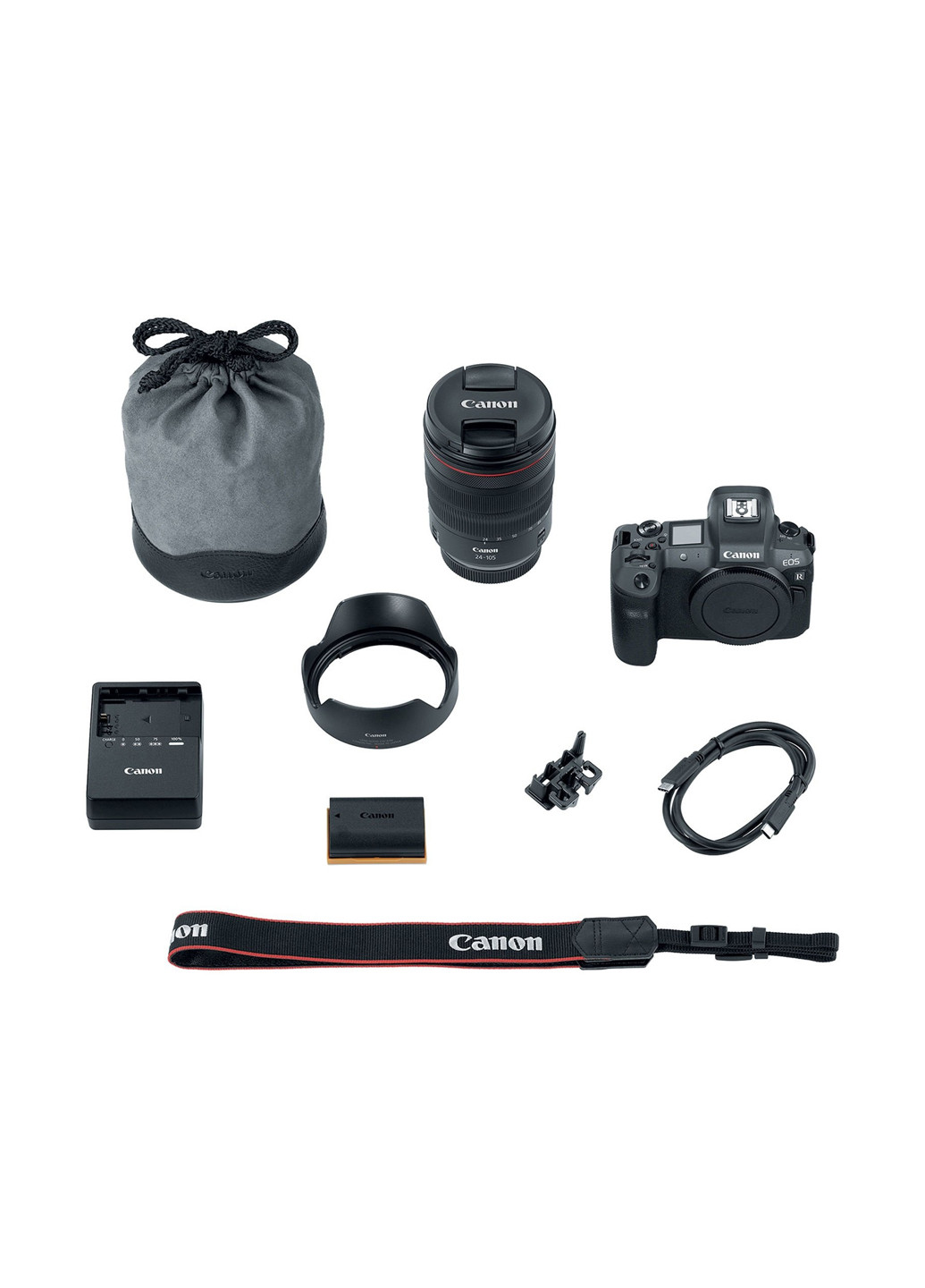Системна фотокамера EOS R + RF 24-105L + адаптер EF-RF Canon canon eos r + rf 24-105l + адаптер ef-rf (130470386)