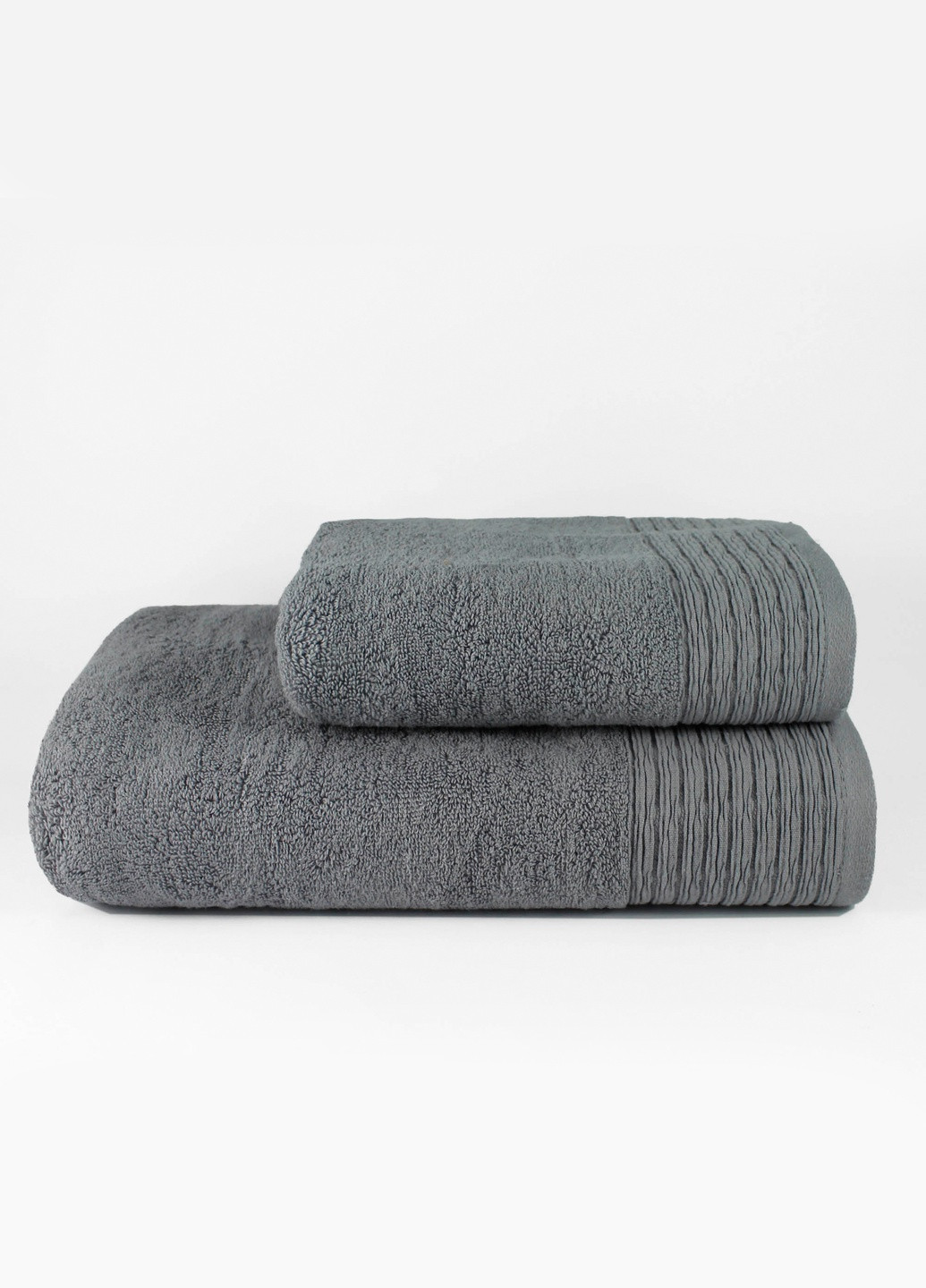 Полотенце махровое Sydney, одноцветное, жаккардовое, с бордюром, серое, размер 50x90 см Bulgaria-Tex серый