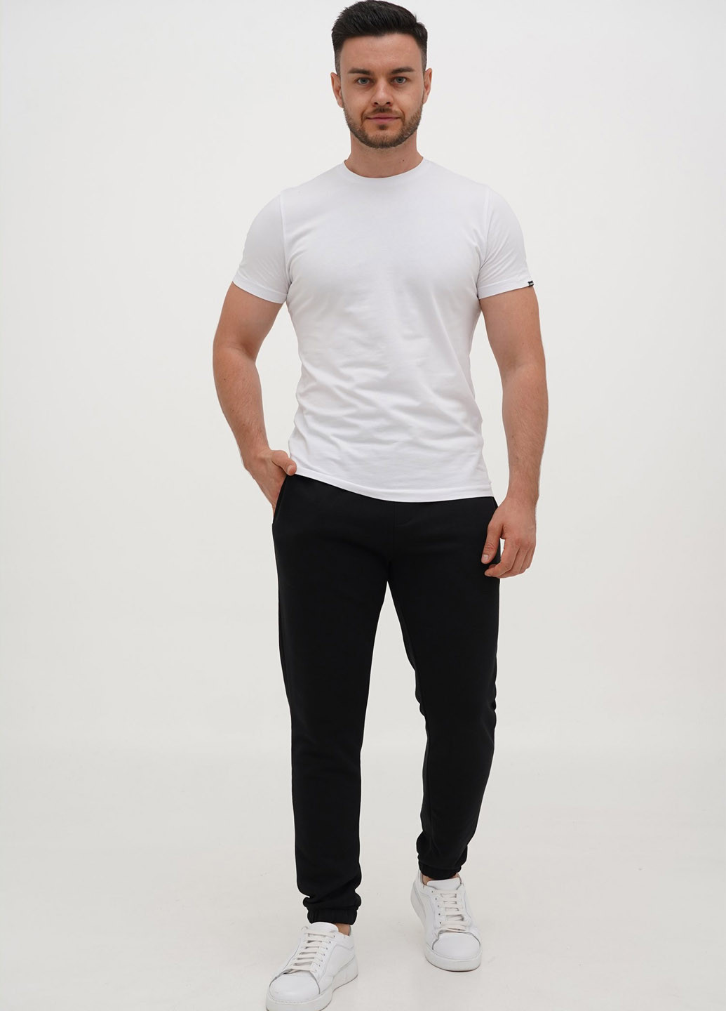 Черные кэжуал, спортивные демисезонные джоггеры брюки Trend Collection