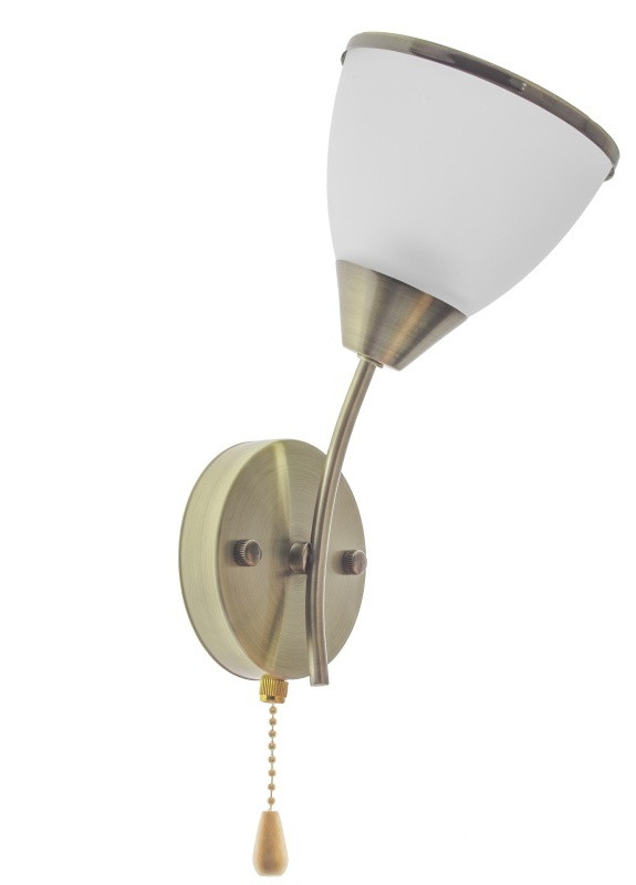 Бра настенное накладное классическое LK-614W/1 E27 AB Brille (253894228)