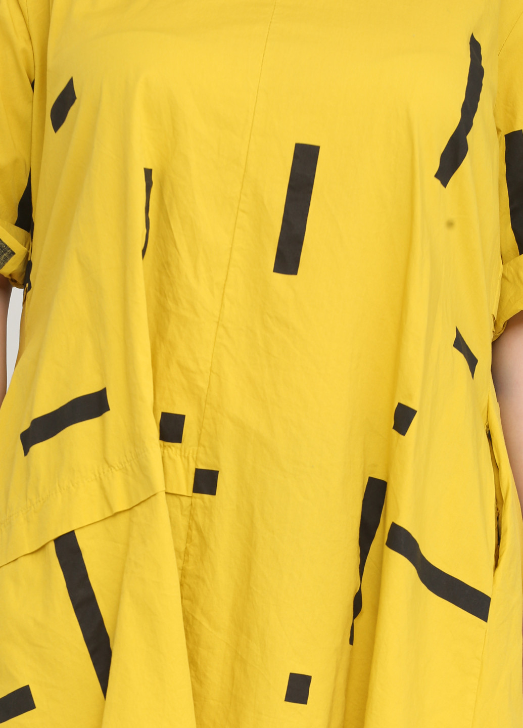 Желтое кэжуал платье New Colection с геометрическим узором