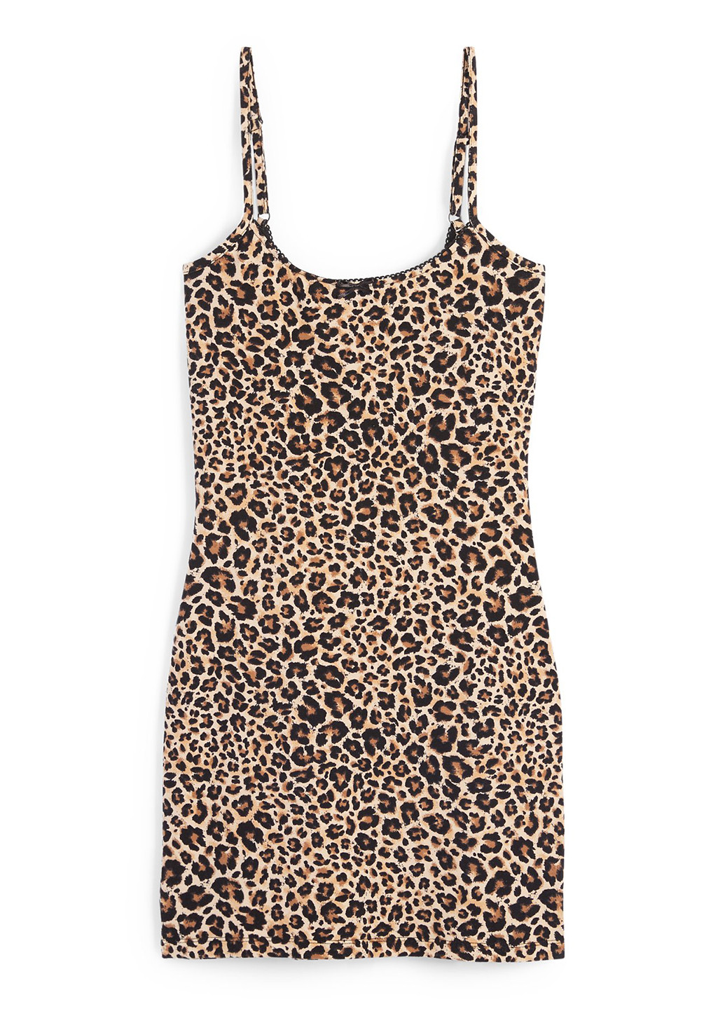 Бежевое кэжуал платье платье-майка, с открытой спиной C&A леопардовый