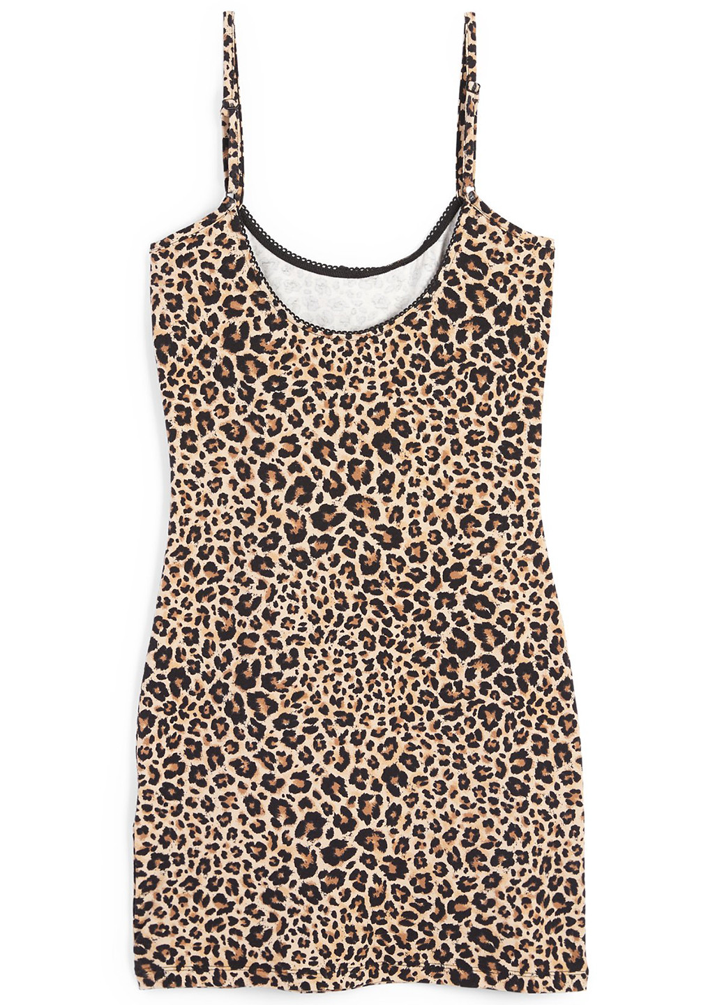 Бежевое кэжуал платье платье-майка, с открытой спиной C&A леопардовый