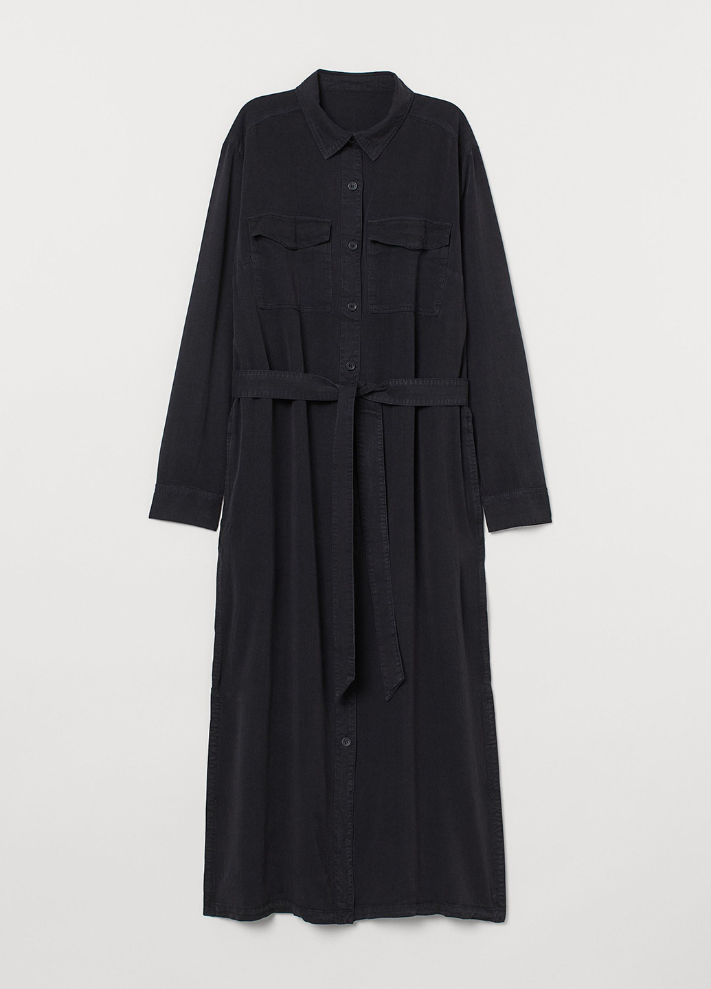 Чорна джинсова сукня сорочка H&M однотонна