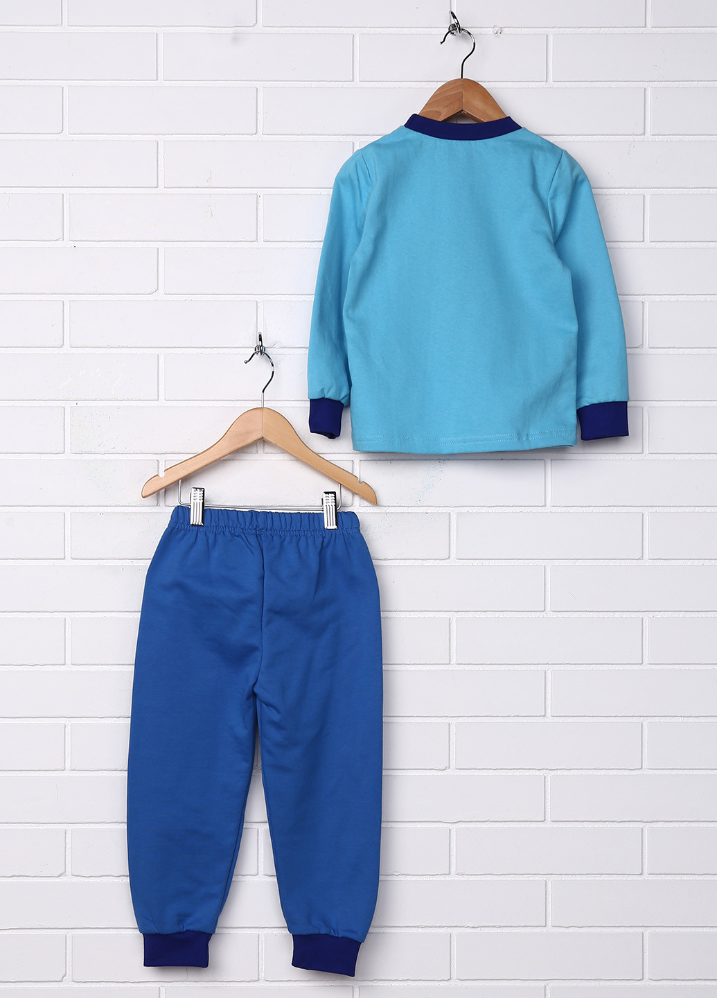 Синий демисезонный комплект (лонгслив, брюки) Фабрика наш одяг