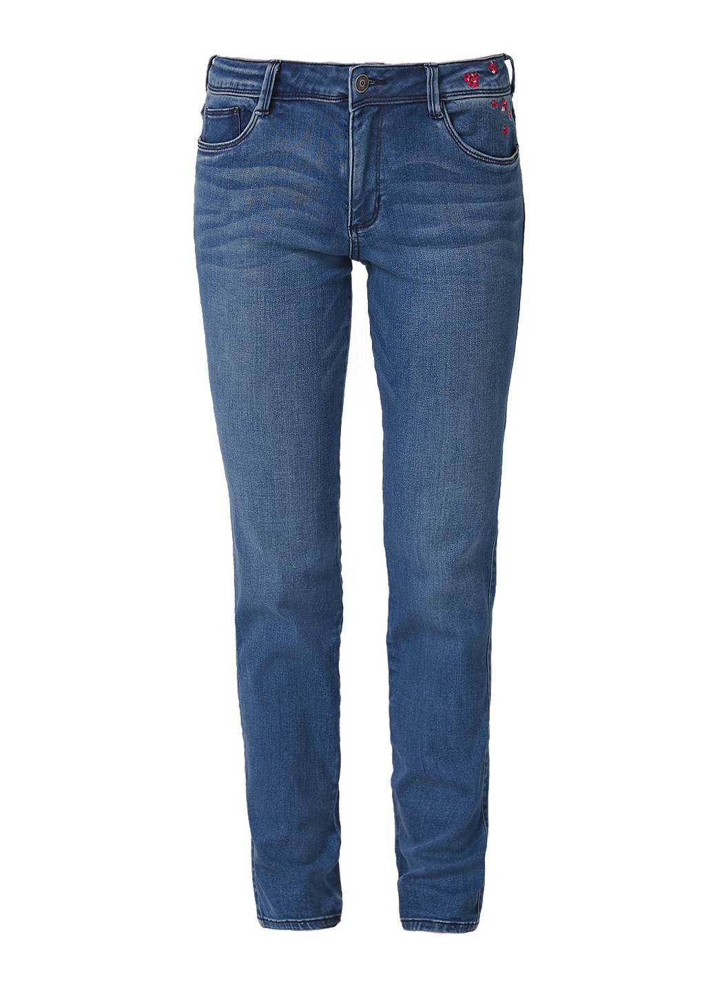 Джинси S.Oliver завужені однотонні сині джинсові бавовна