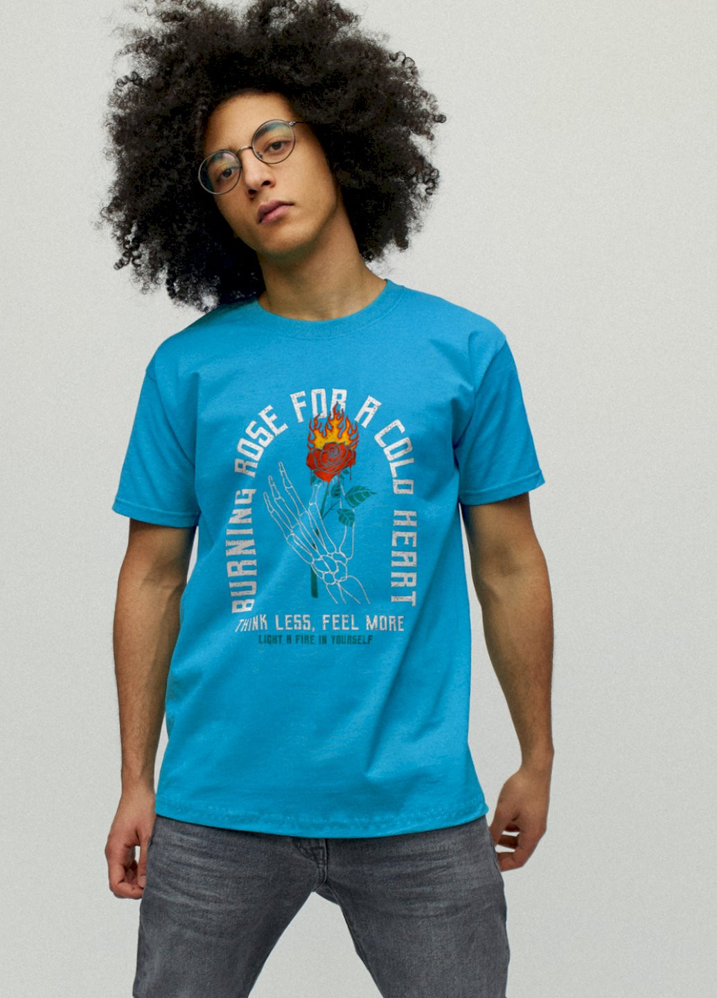 Світло-синя футболка чоловіча YAPPI