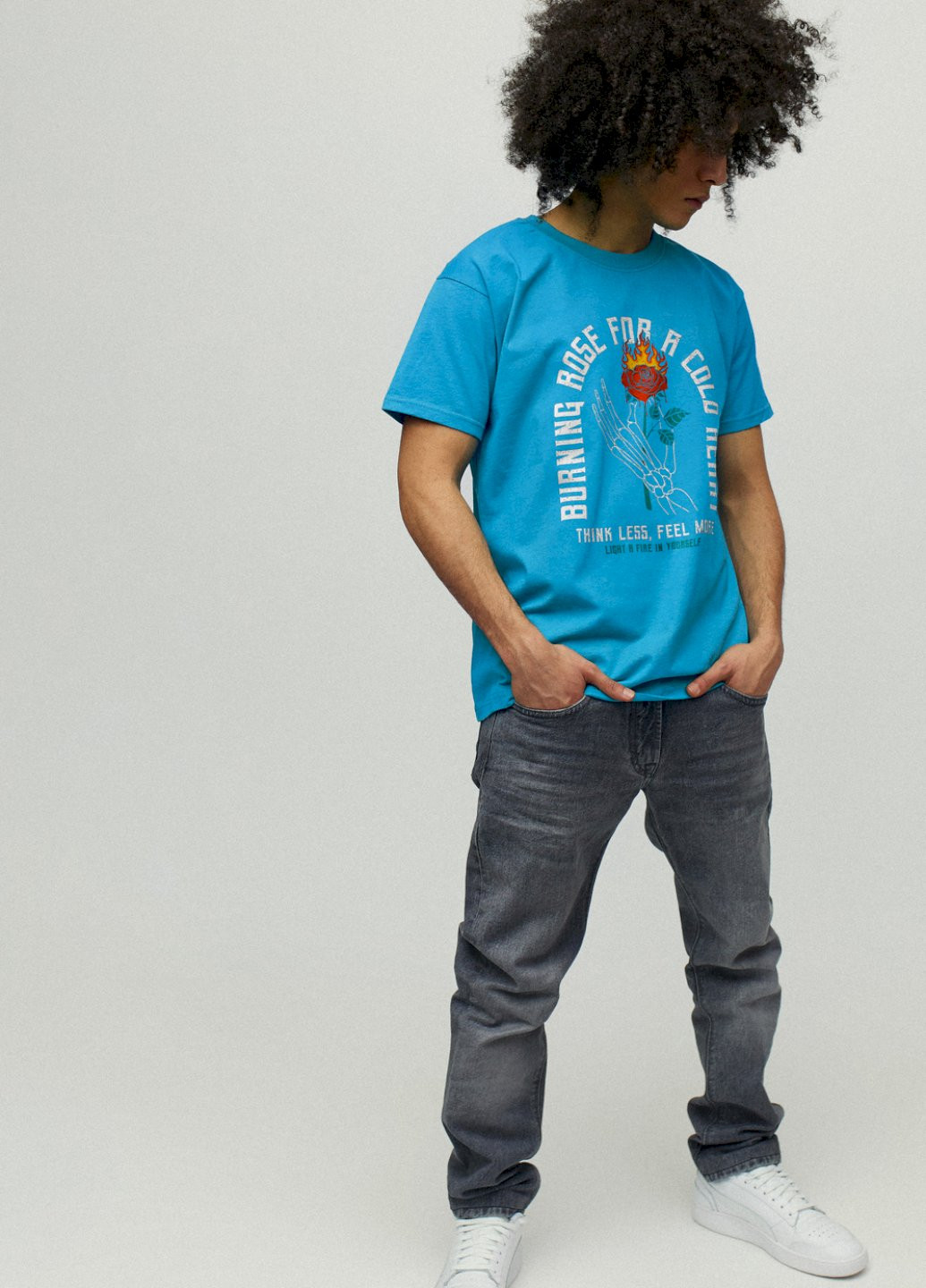 Світло-синя футболка чоловіча YAPPI