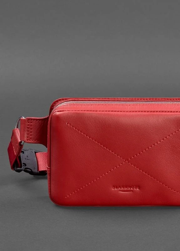 Кожаная женская поясная сумка Dropbag Mini красная BlankNote (235752506)