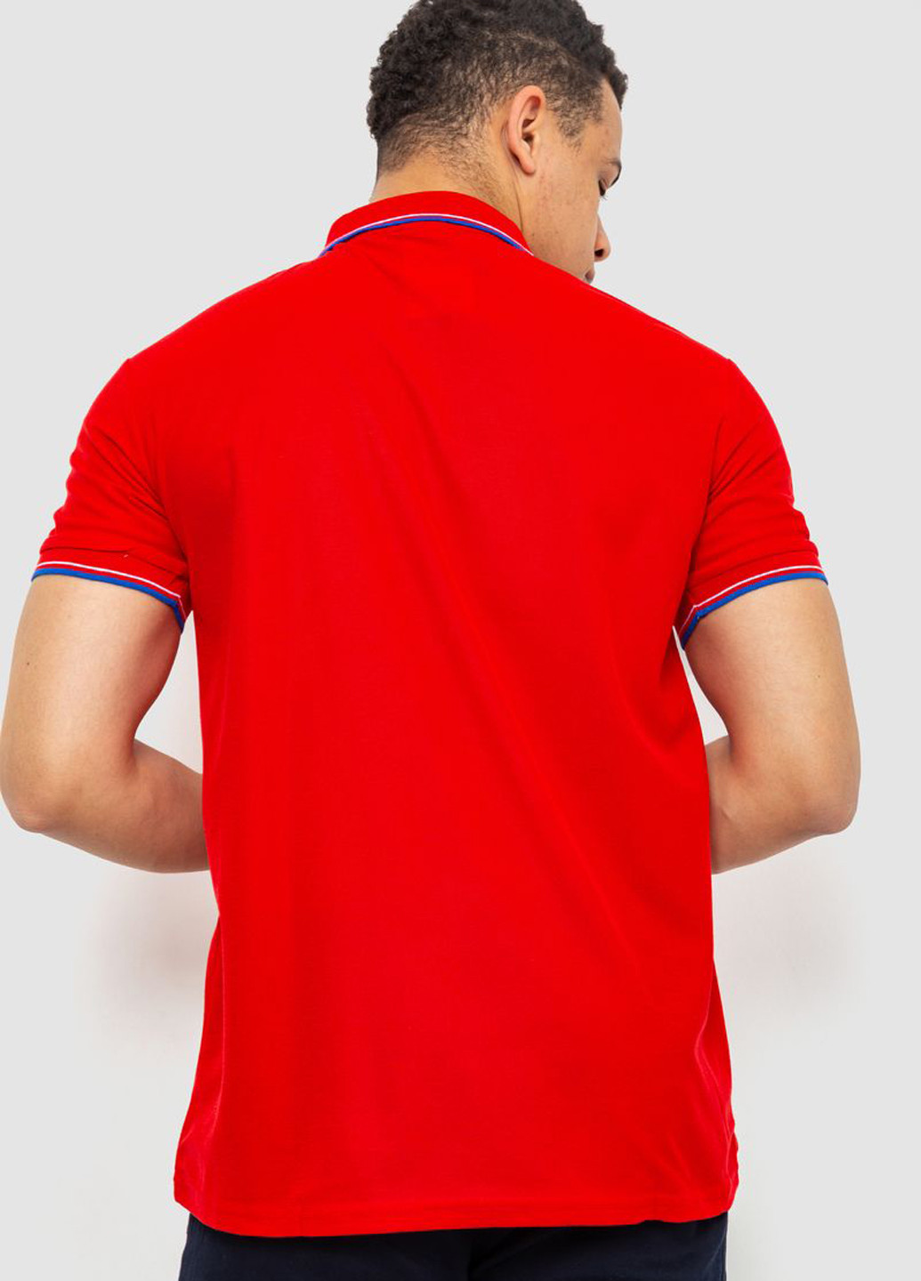 Красная футболка-поло для мужчин Ager однотонная