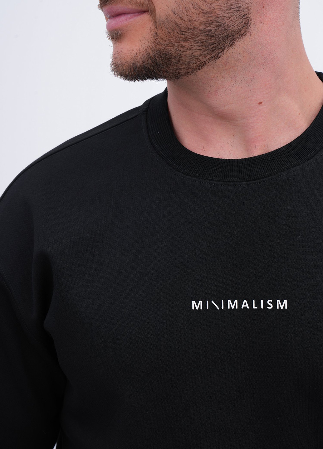 Чорний світшот Trend Collection напис нашивки (356776008)