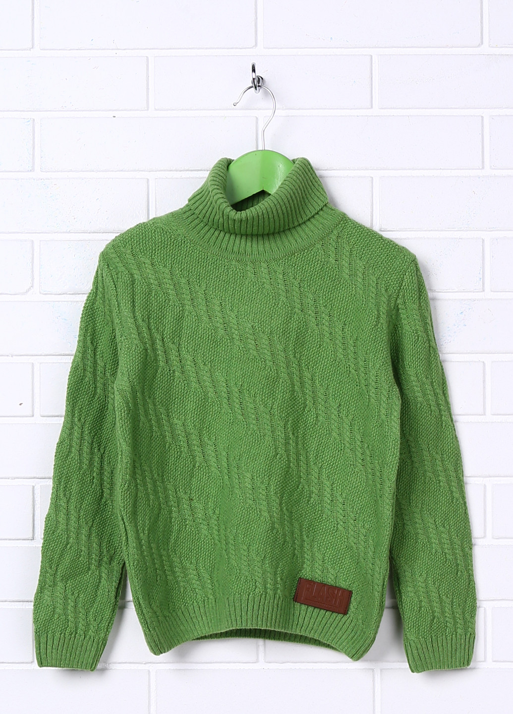 Зеленый демисезонный свитер хомут Flash