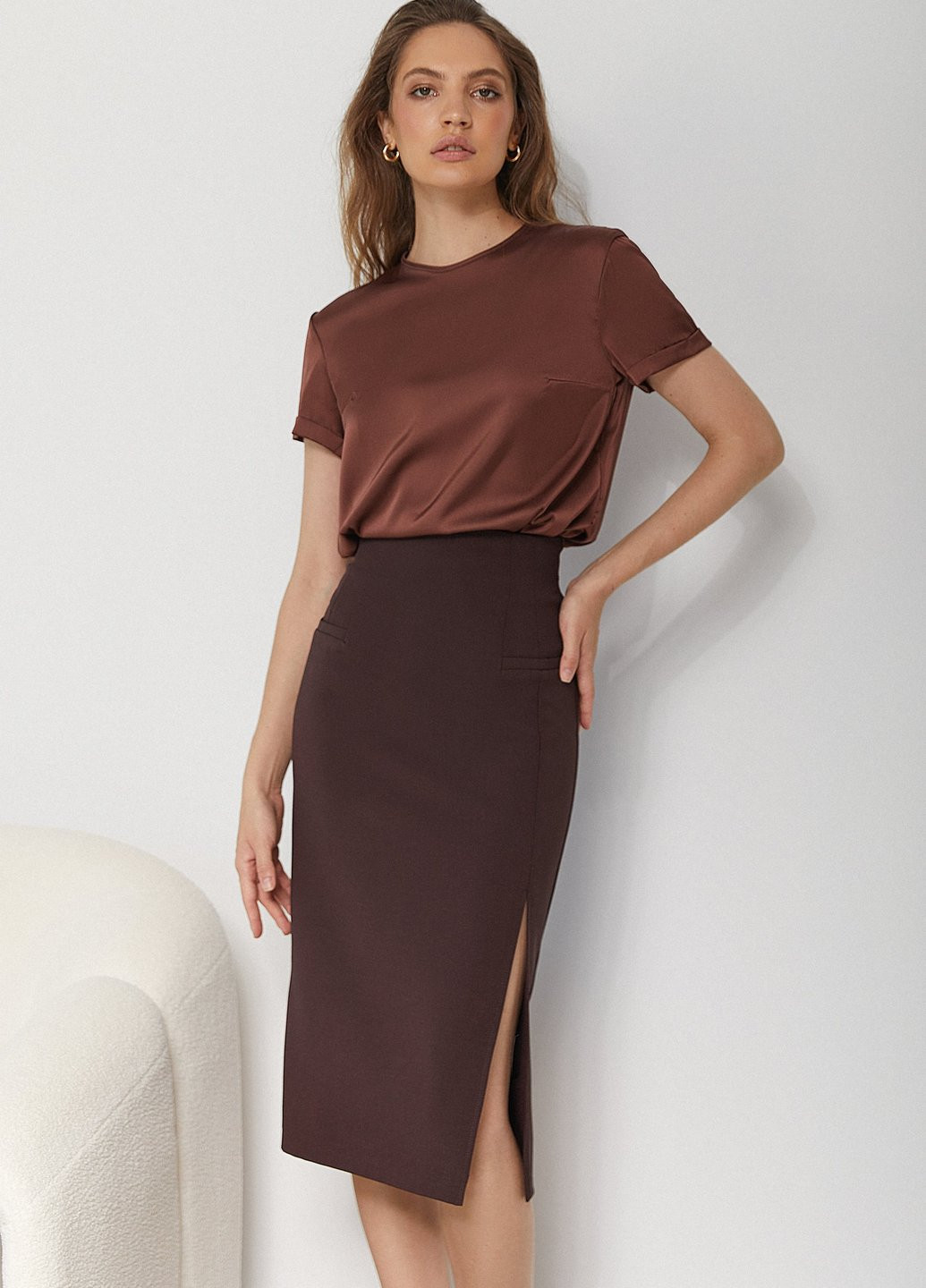 Коричнева блуза Gepur