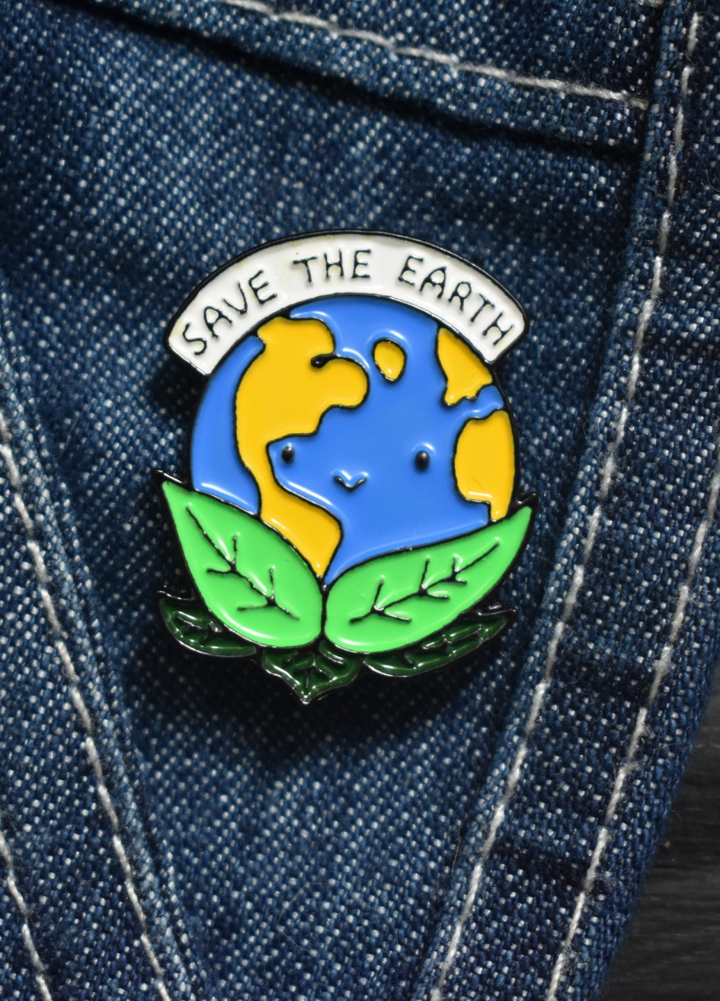 Металевий значок, пін, брошка "Врятуємо планету" Westwood Decor (249977402)