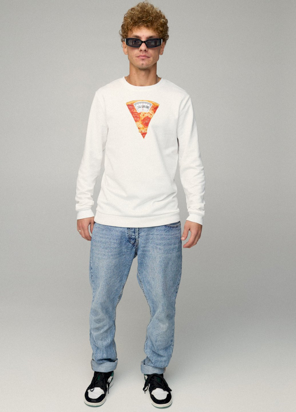 Білий свитшот мужской basic /no flis/ YAPPI малюнок (254557531)