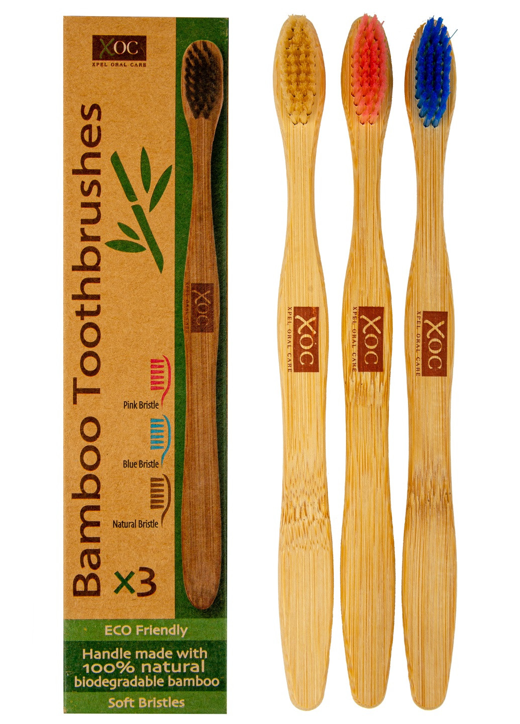 Зубні щітки бамбукові ECO (3шт) Xpel Marketing Ltd (254454177)
