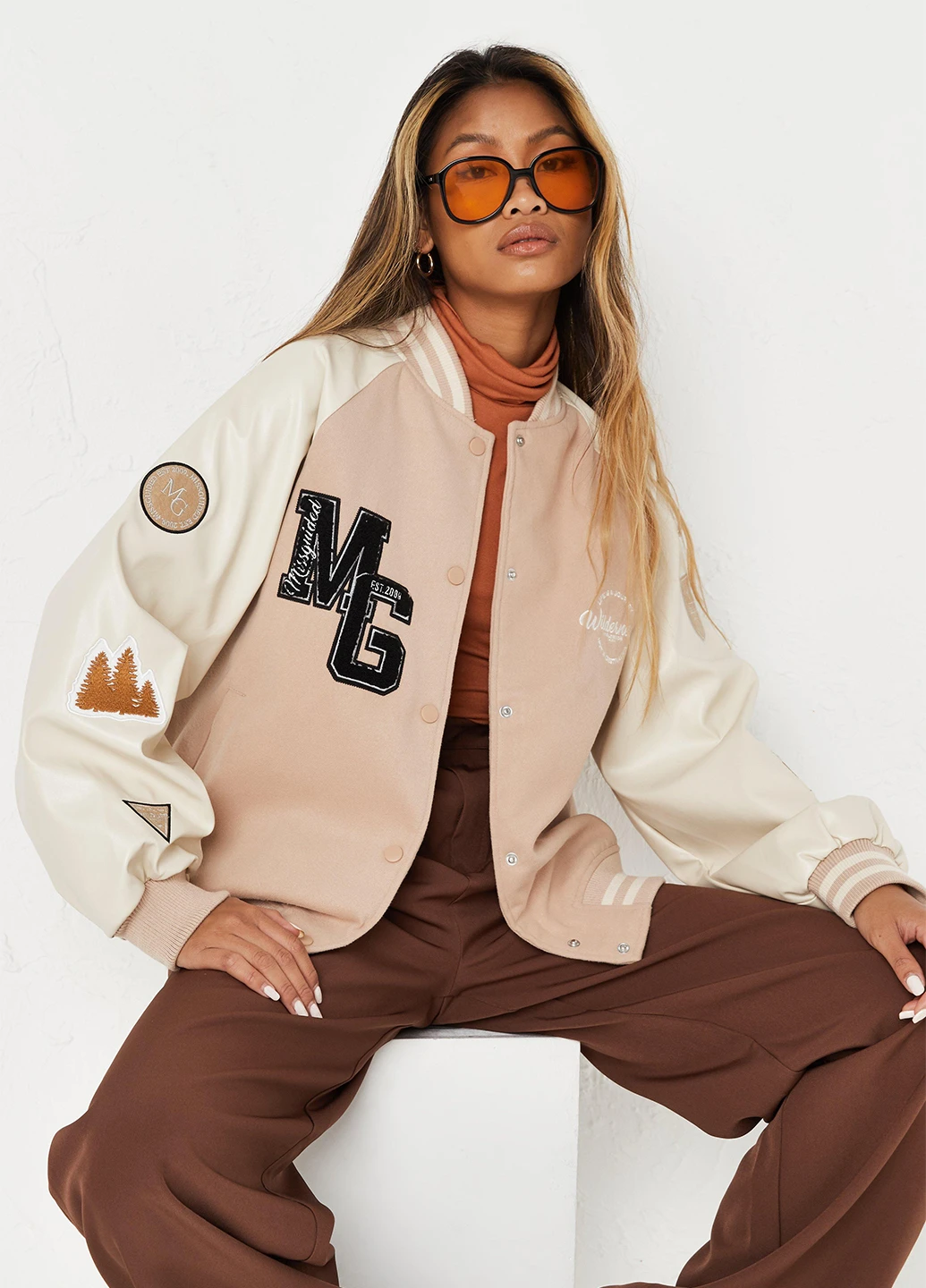 Бомбер Missguided на кнопках (260955401)
