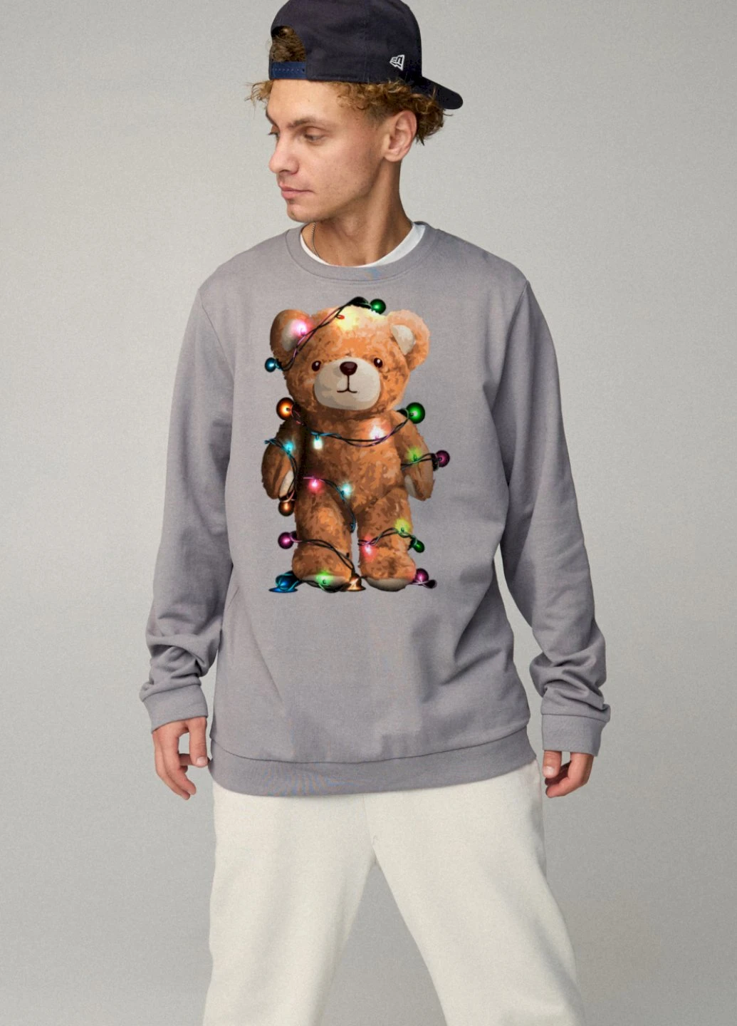 Сірий світшот чоловічий oversize /no flis/ YAPPI (252258935)