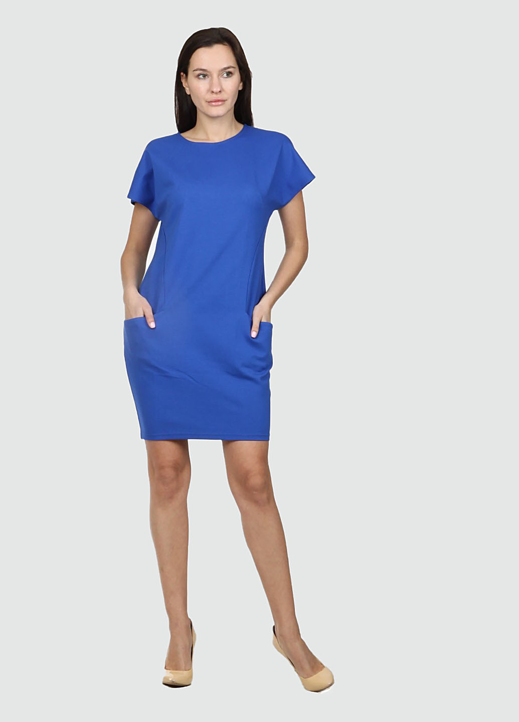 Синее кэжуал платье Enna Levoni однотонное