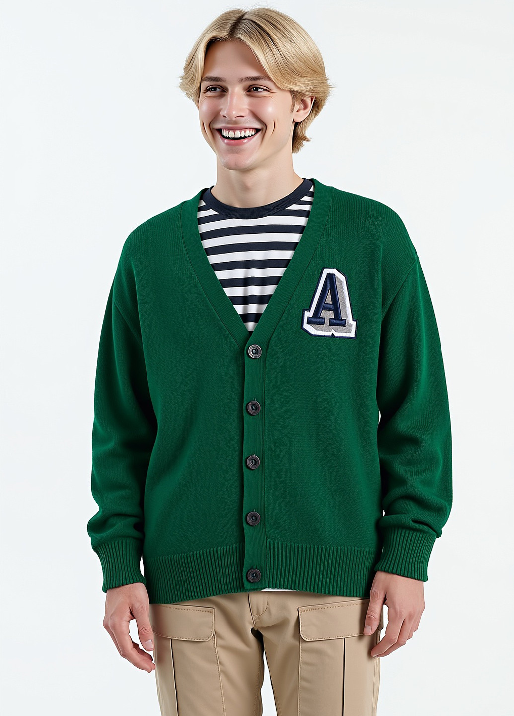 Зеленый демисезонный кардиган House