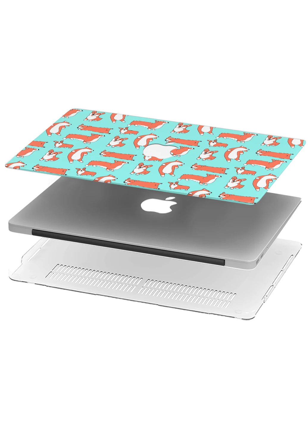 Чехол пластиковый для Apple MacBook Pro 13 A2289 / A2251 / A2338 Корги Паттерн (9772-2477) MobiPrint (218857716)