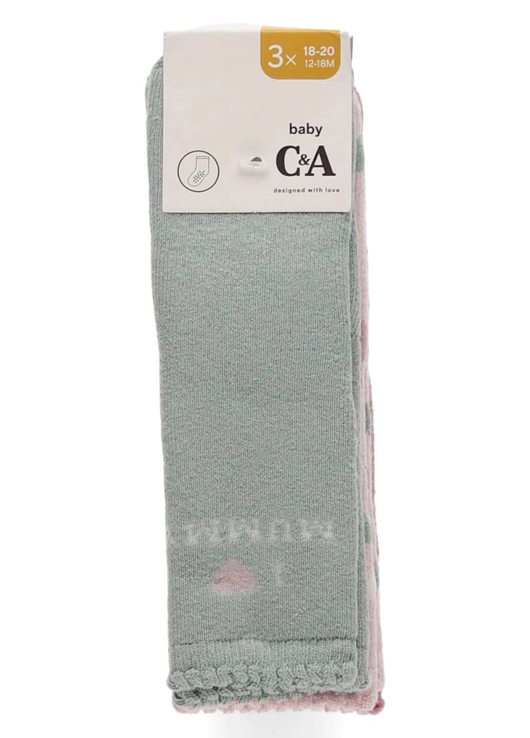 Комбинированные носки (3 пары) C&A надписи (323001865)