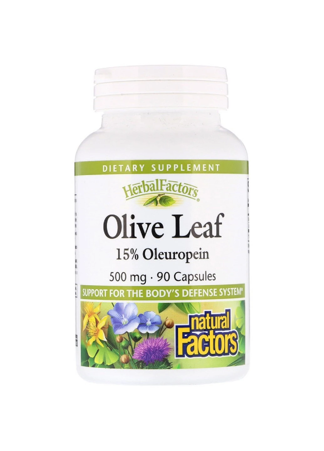 Екстракт Оливкового Листя, Olive Leaves,, 500 мг, 90 капсул Natural Factors (255409827)