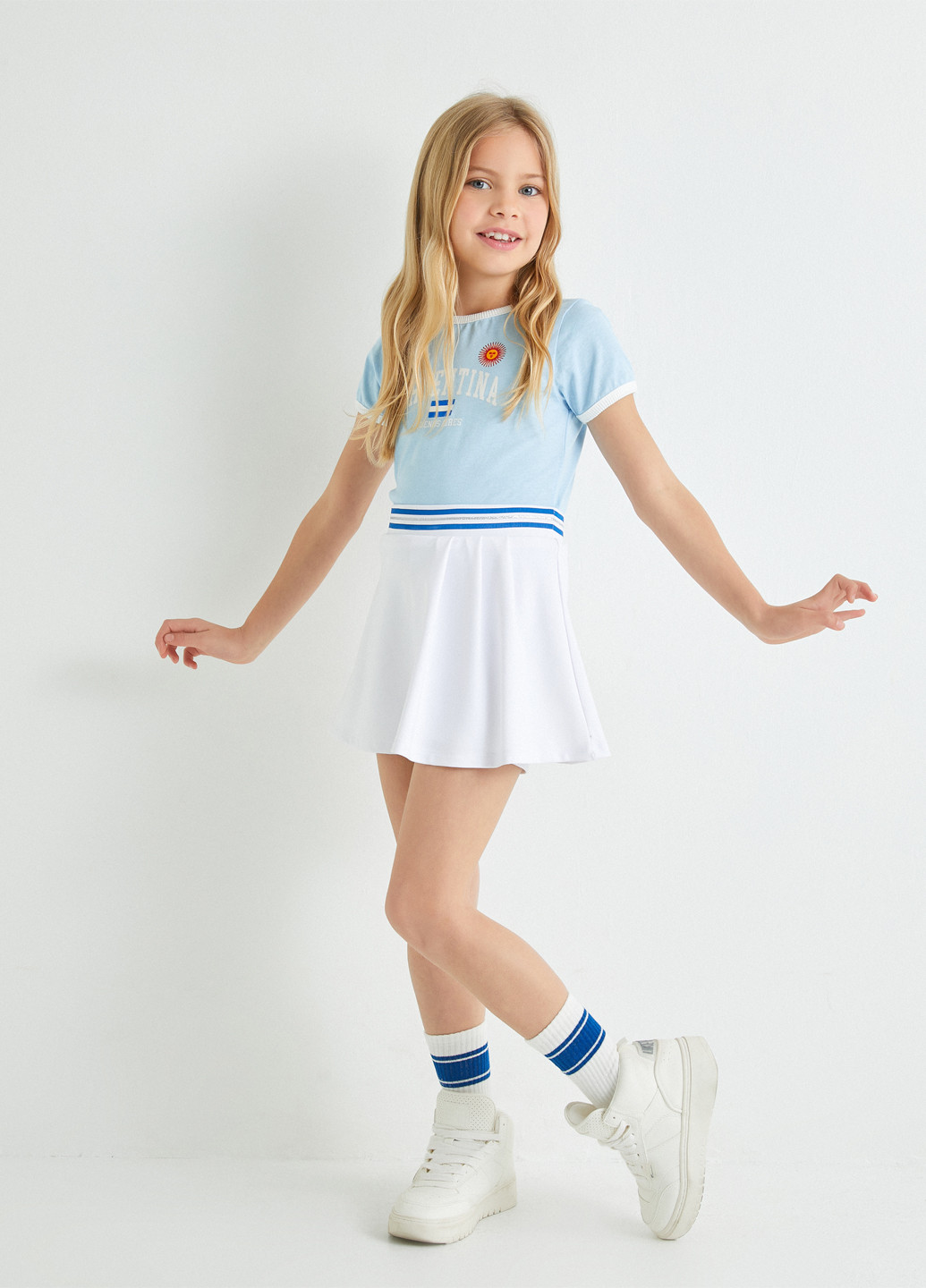 Світло-блакитна літня футболка KOTON