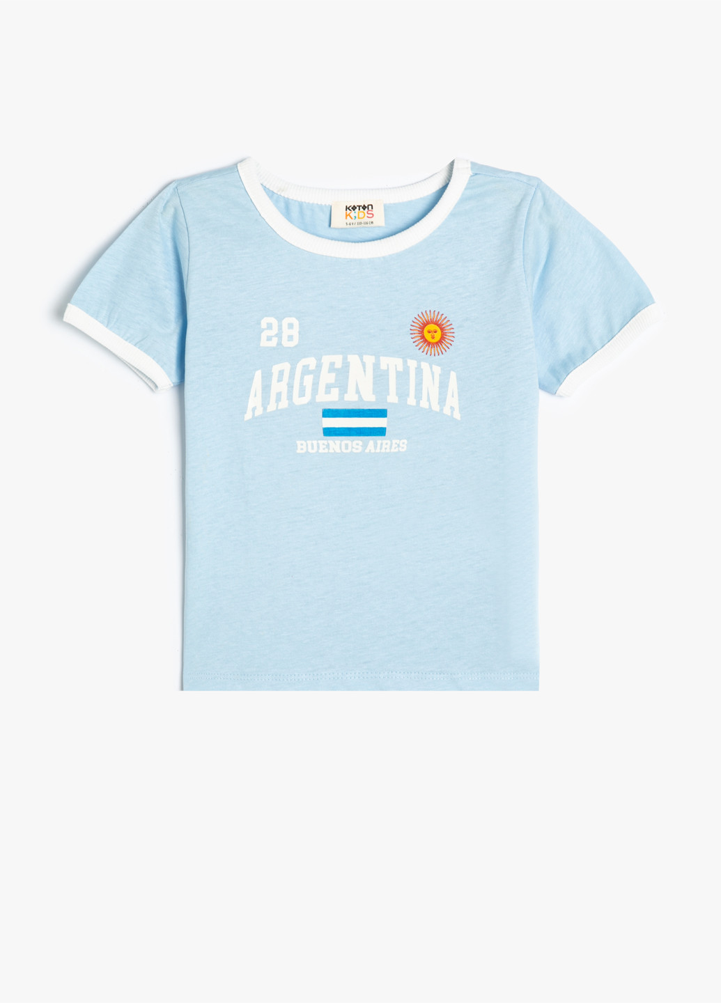 Світло-блакитна літня футболка KOTON