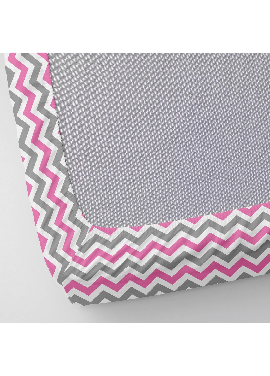 Простынь на резинке 80х160х20 ZIG GREY ROZE Cosas ZigGreyRose_80x160x20 (250319035)