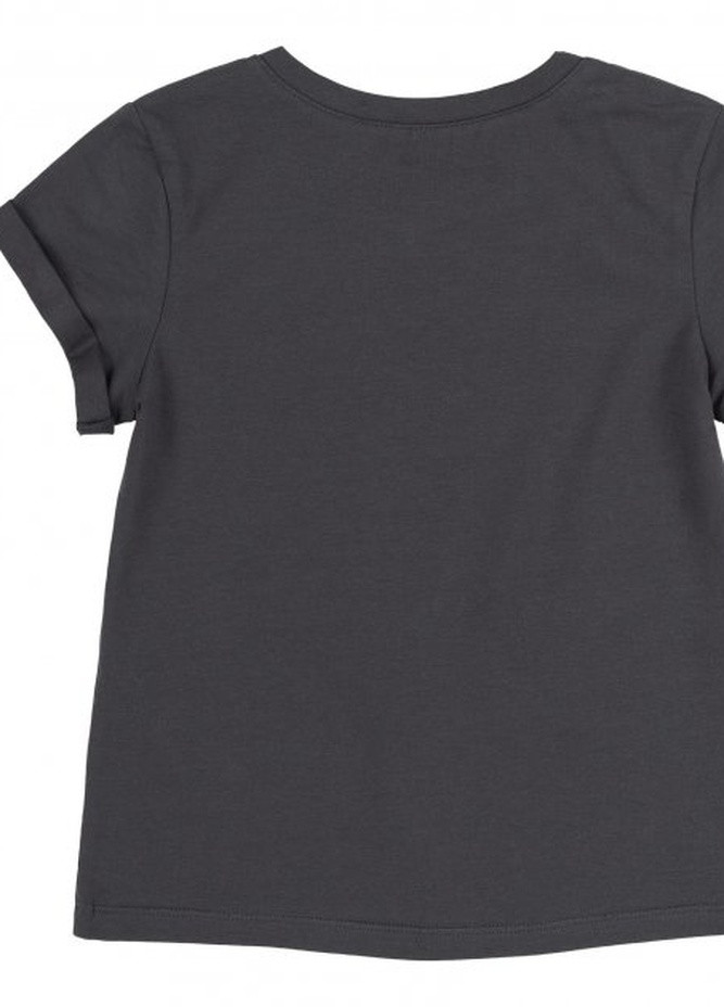 Графітова футболка для дівчинки бембі (фб893) графітовий Бемби