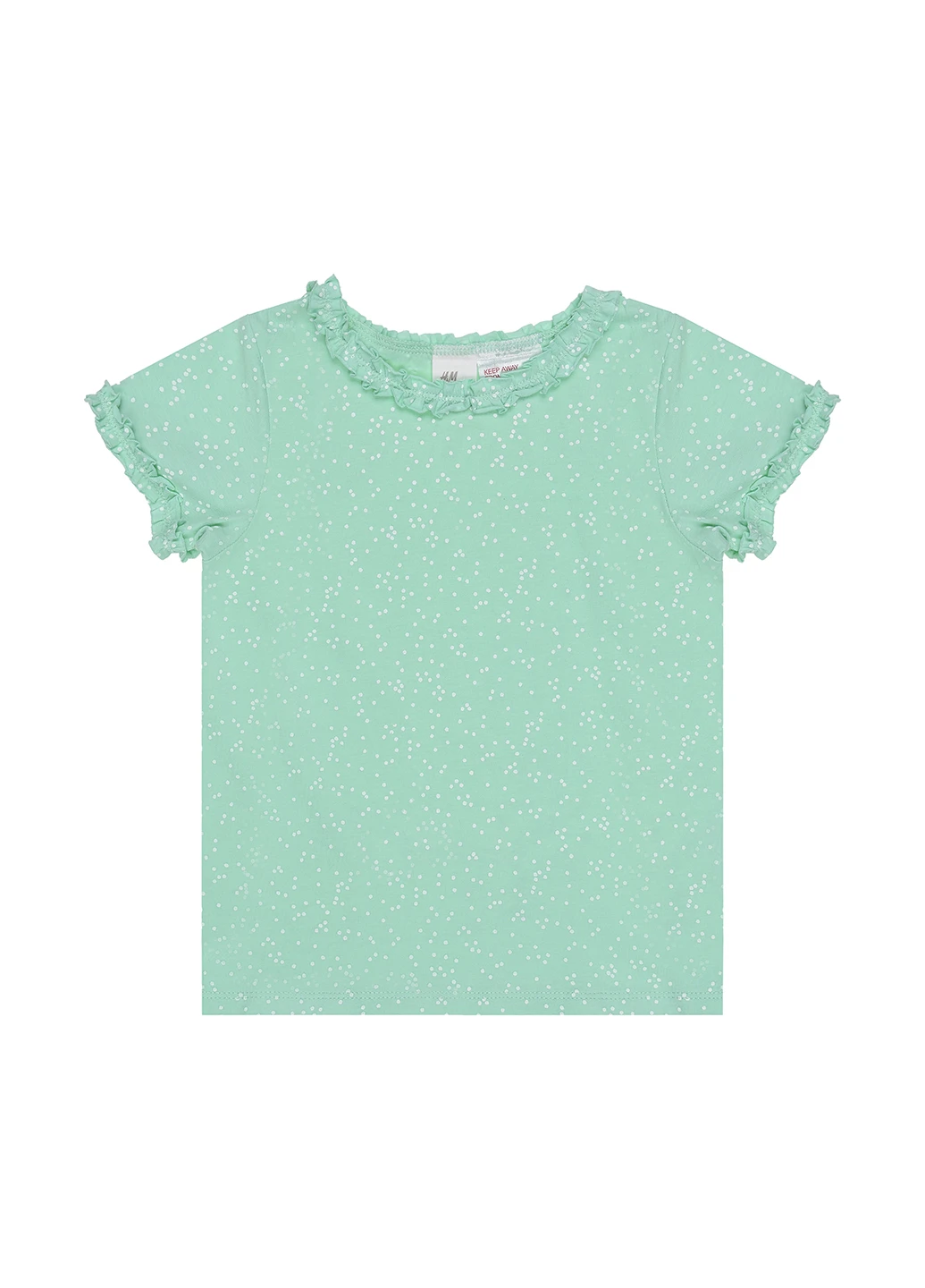 Мятная летняя футболка H&M