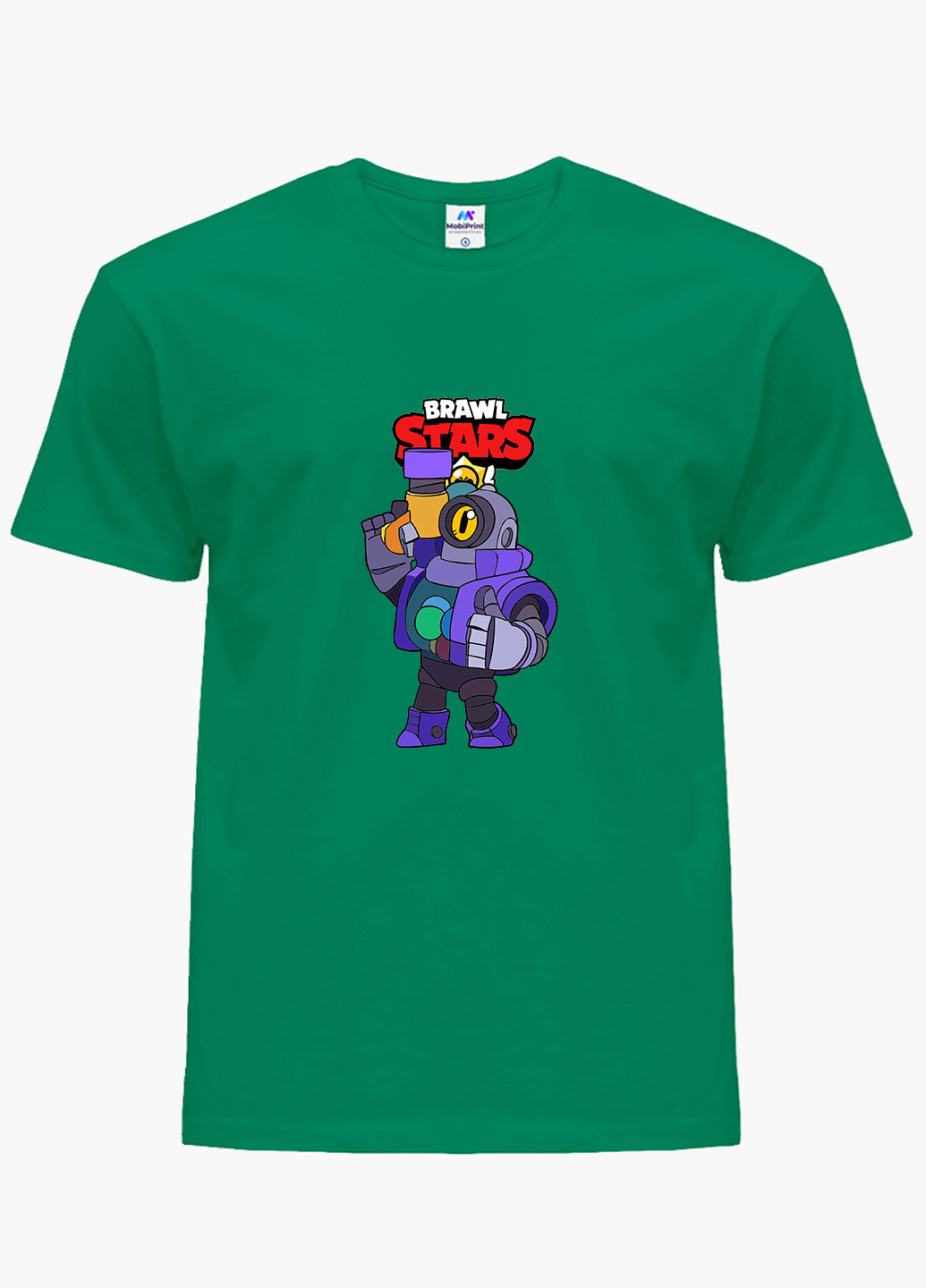 Зелена демісезонна футболка дитяча ріко бравл старс (rico brawl stars) (9224-1006) MobiPrint