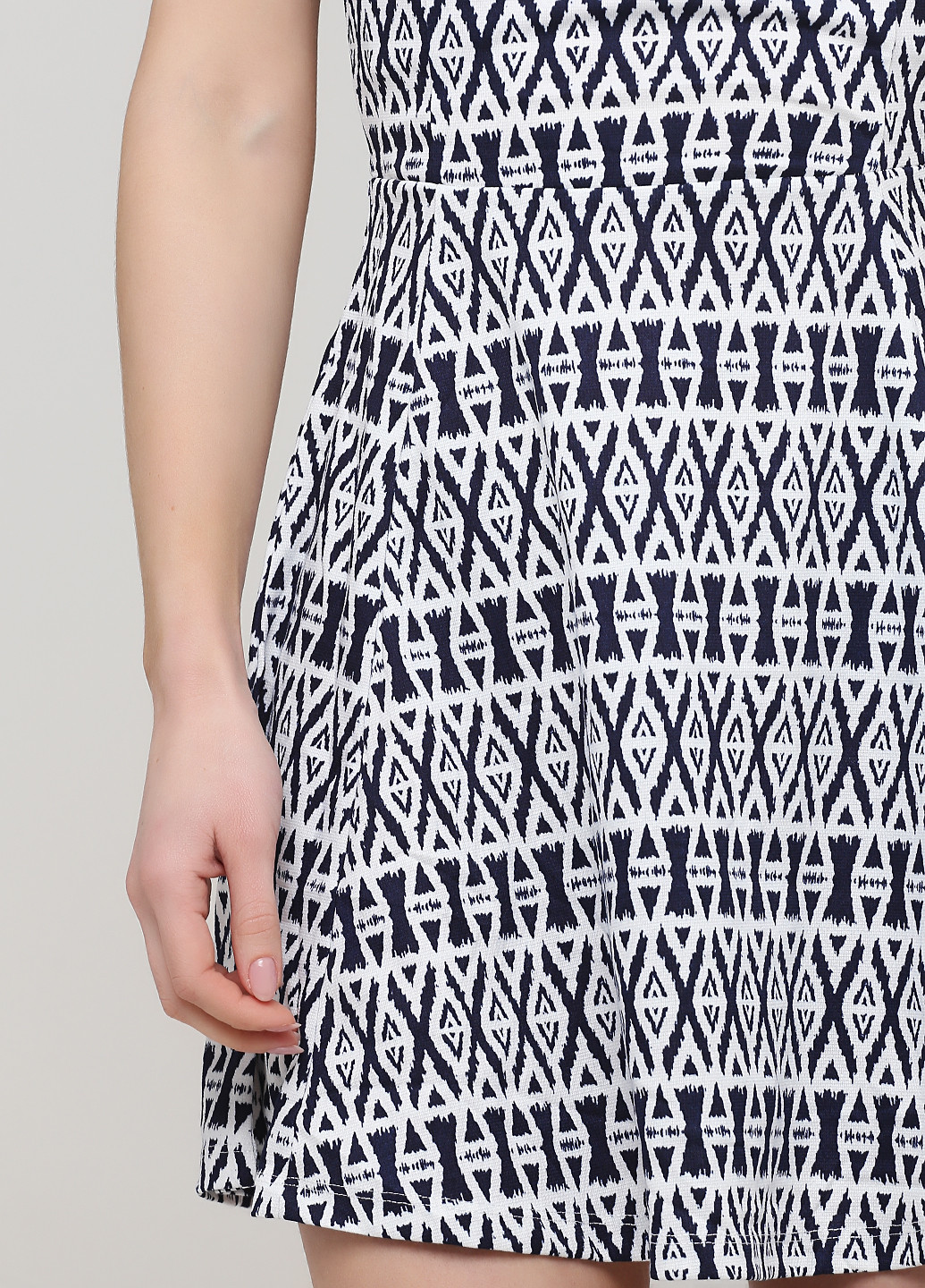 Комбінована кежуал сукня, сукня кльош H&M з геометричним візерунком