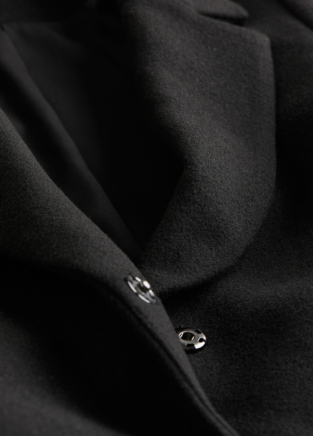 Чорне демісезонне Пальто однобортне H&M