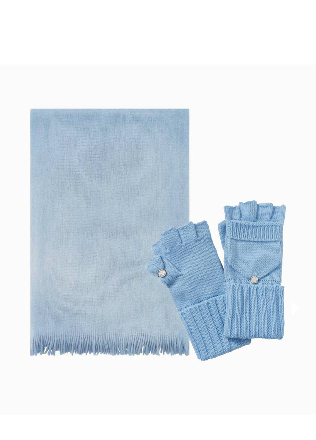 Блакитний демісезонний комплект (шарф, рукавички) Calvin Klein