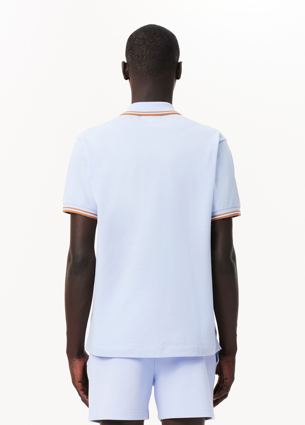 Светло-голубой футболка-поло для мужчин Lacoste с рисунком