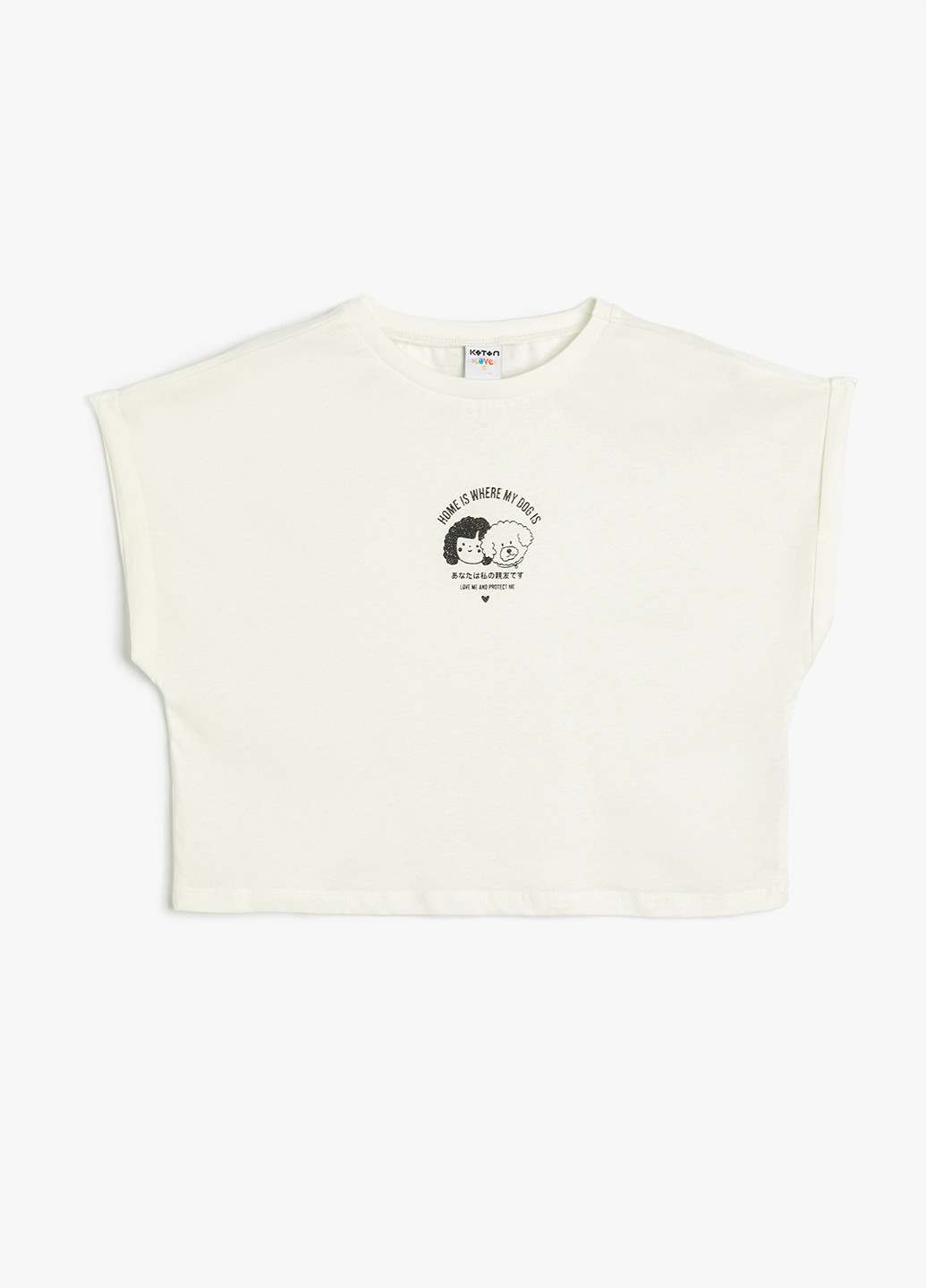 Белая летняя футболка KOTON