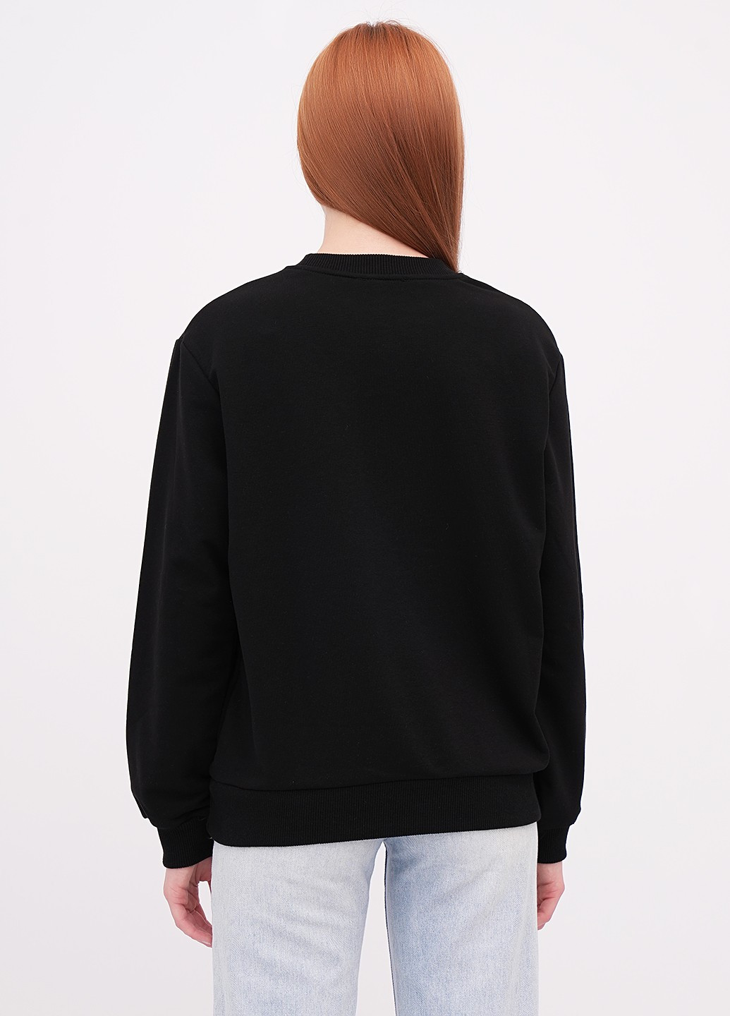 Чорний світшот EQUILIBRI однотонний аплікація, бант (355383096)