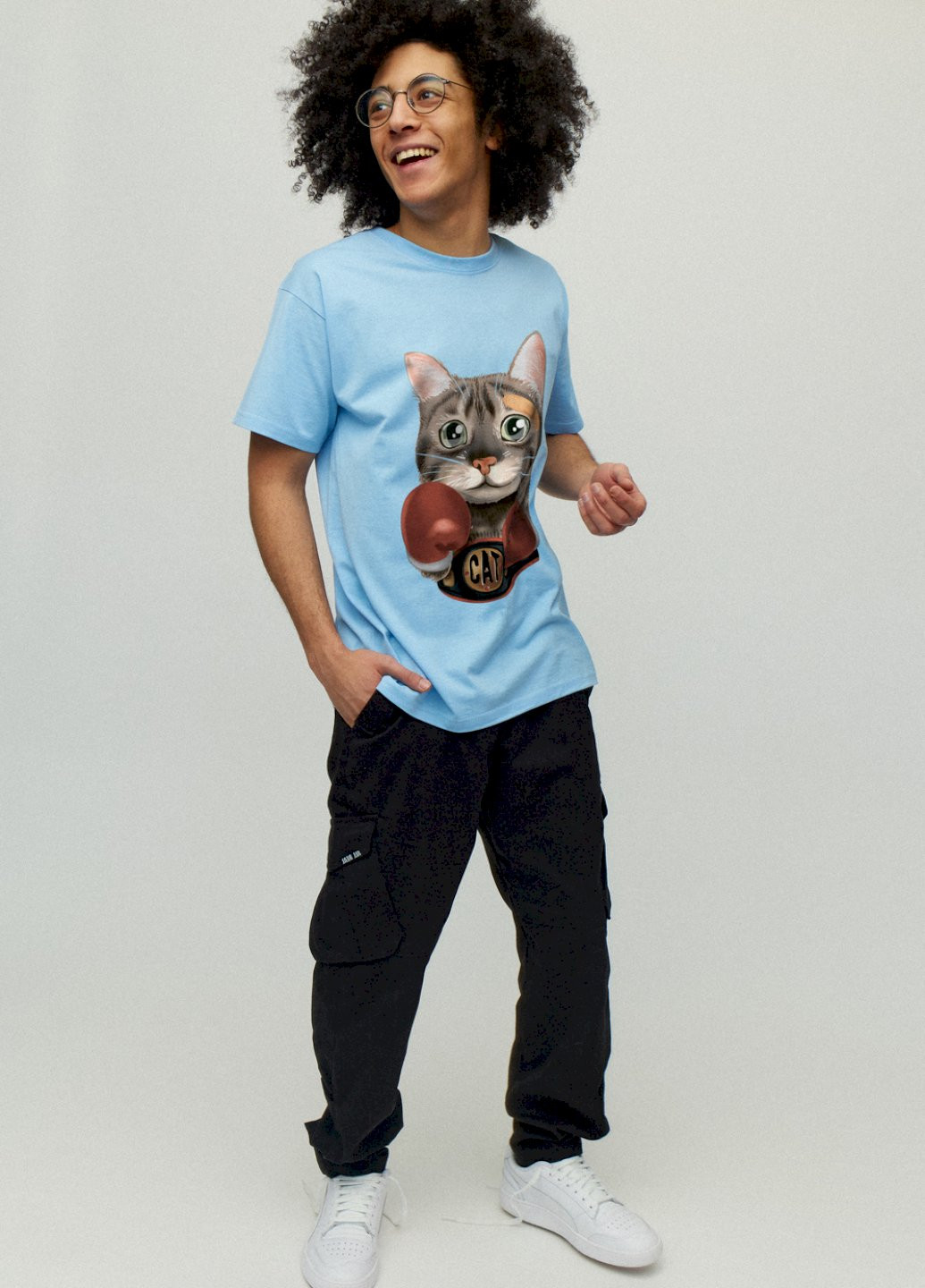 Блакитна футболка чоловіча YAPPI