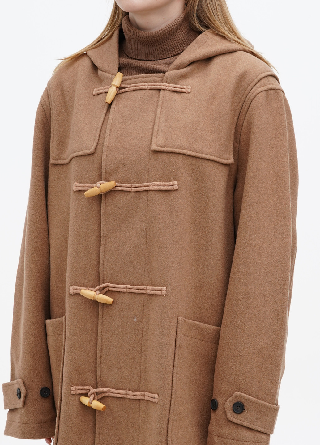 Светло-коричневое демисезонное Пальто однобортное Reserved