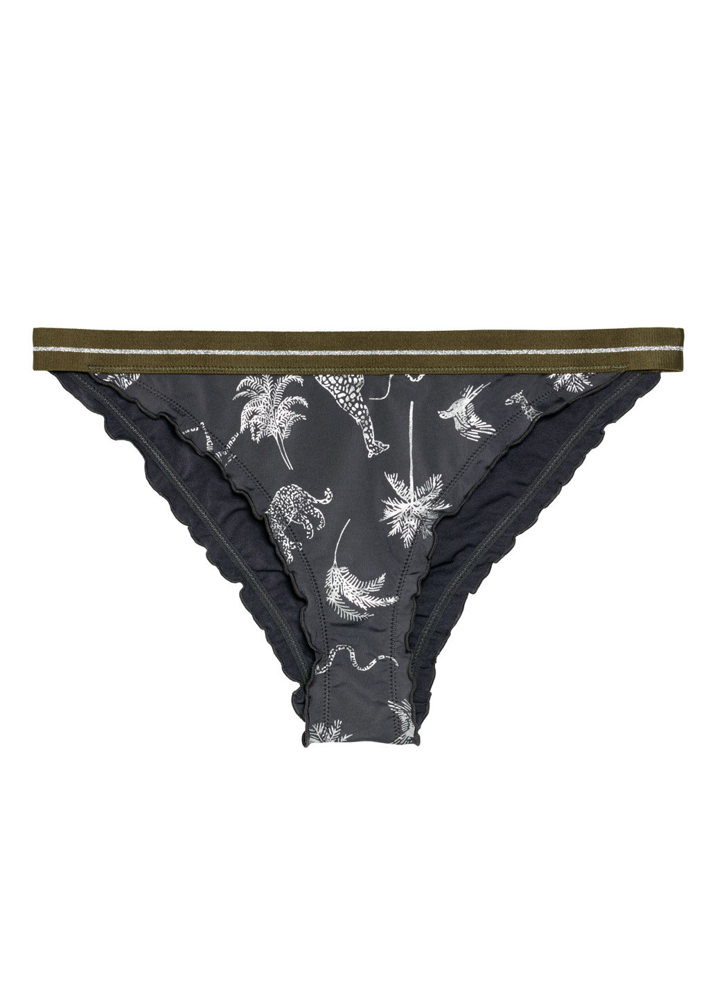 Темно-серые купальные трусики-плавки с рисунком H&M